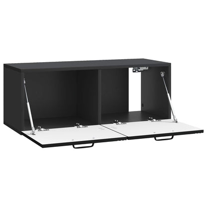Wall-Mounted TV Cabinet Black 78.5 x 31 x 30 cm Engineered Wood