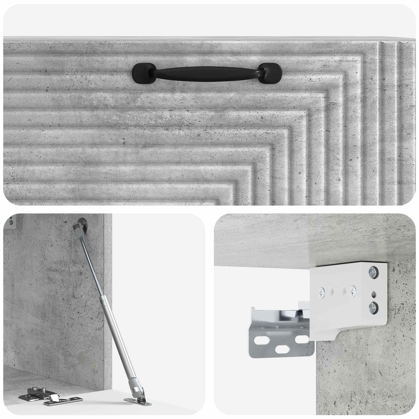 Wall-Mounted TV Cabinet Concrete Grey 78.5 x 31 x 30 cm