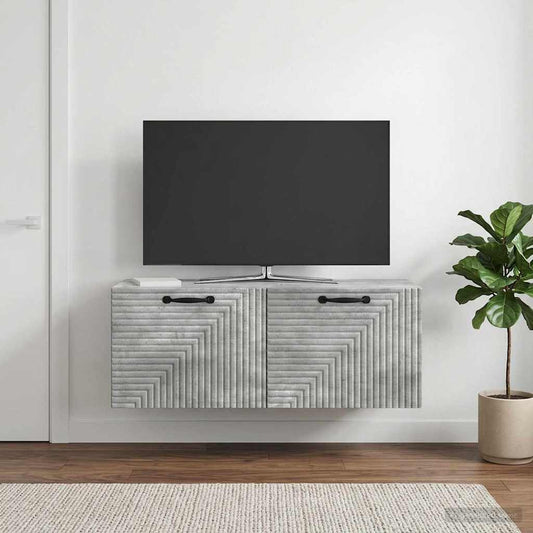 Wall-Mounted TV Cabinet Concrete Grey 78.5 x 31 x 30 cm