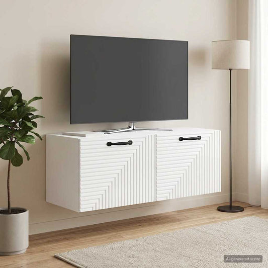 Wall-Mounted TV Cabinet High Gloss White 78.5 x 31 x 30 cm