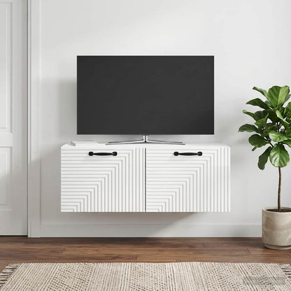 Wall-Mounted TV Cabinet High Gloss White 78.5 x 31 x 30 cm