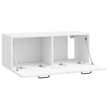 Wall-Mounted TV Cabinet High Gloss White 78.5 x 31 x 30 cm