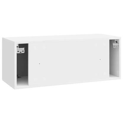 Wall-Mounted TV Cabinet High Gloss White 78.5 x 31 x 30 cm