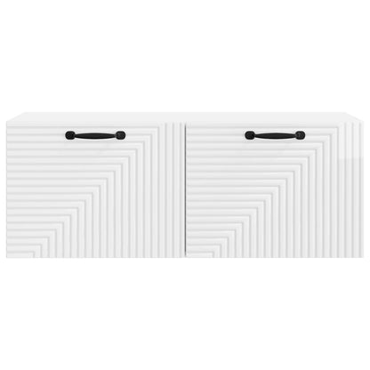 Wall-Mounted TV Cabinet High Gloss White 78.5 x 31 x 30 cm