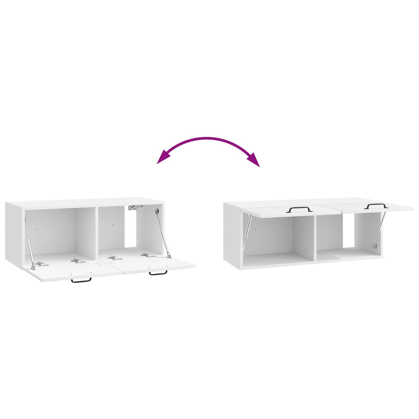 Wall-Mounted TV Cabinet High Gloss White 78.5 x 31 x 30 cm