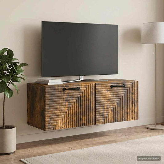 Wall-Mounted TV Cabinet Smoked Oak 78.5 x 31 x 30 cm