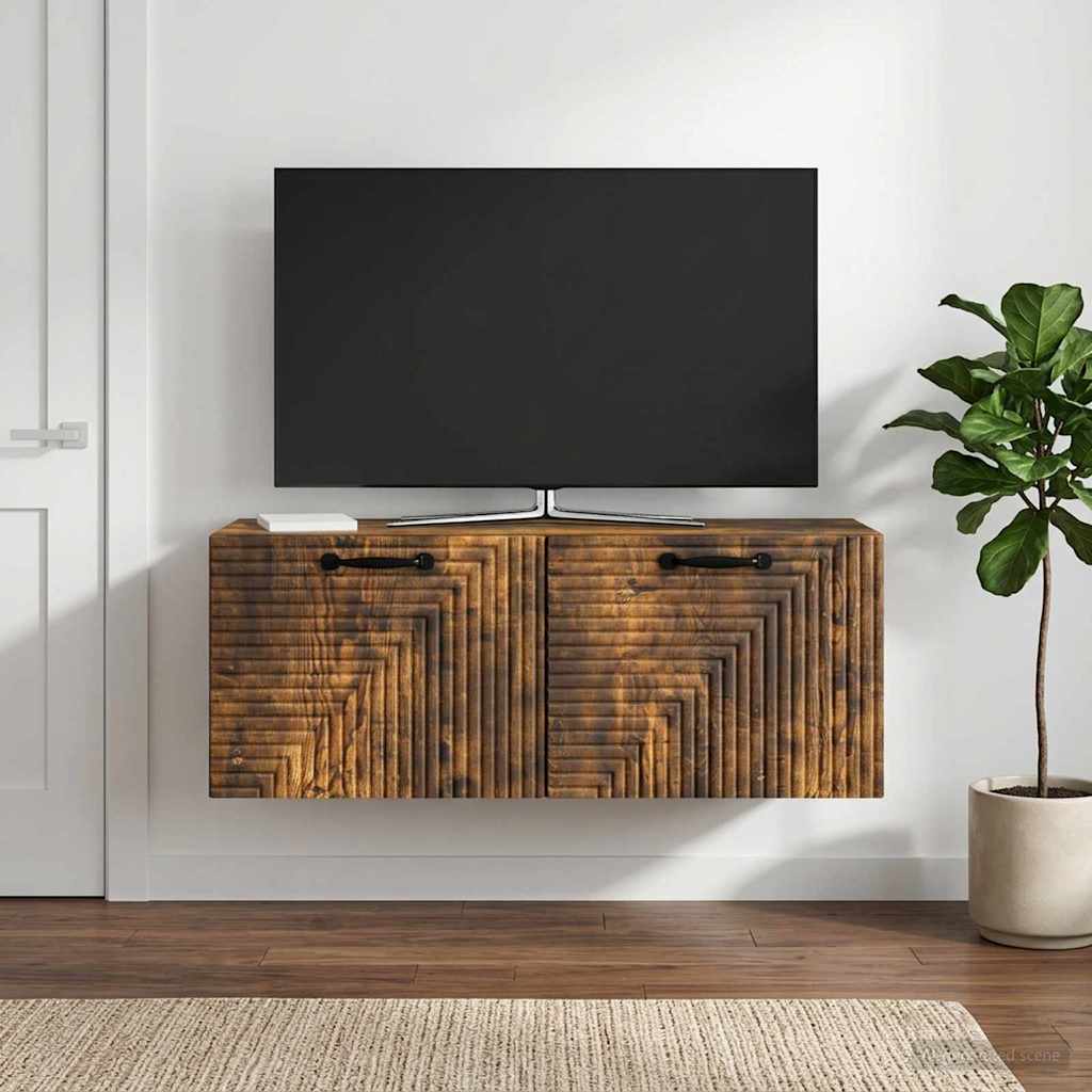 Wall-Mounted TV Cabinet Smoked Oak 78.5 x 31 x 30 cm