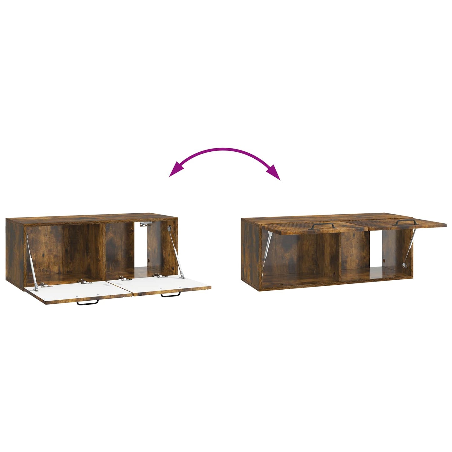 Wall-Mounted TV Cabinet Smoked Oak 78.5 x 31 x 30 cm