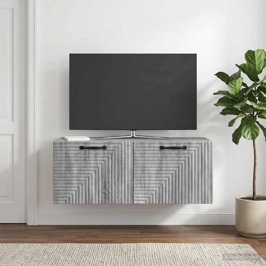 Wall-Mounted TV Cabinet Grey Sonoma 78.5 x 31 x 30 cm
