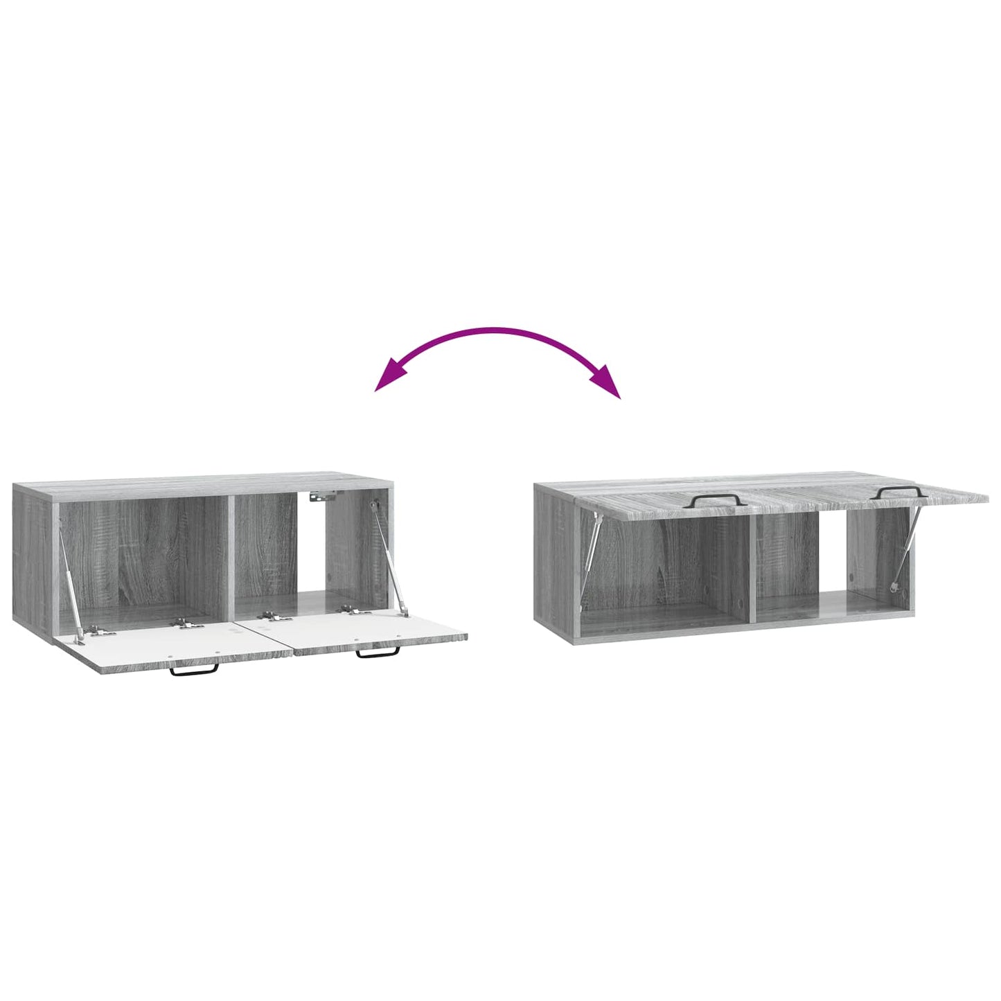 Wall-Mounted TV Cabinet Grey Sonoma 78.5 x 31 x 30 cm