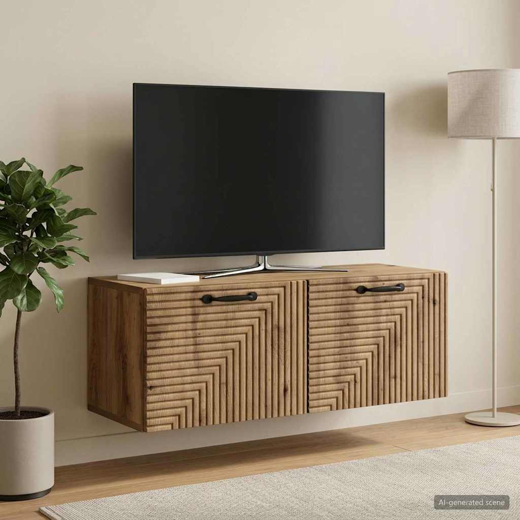 Wall-Mounted TV Cabinet Artisan Oak 78.5 x 31 x 30 cm