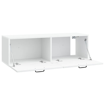 Wall-Mounted TV Cabinet White 98 x 31 x 30 cm Engineered Wood
