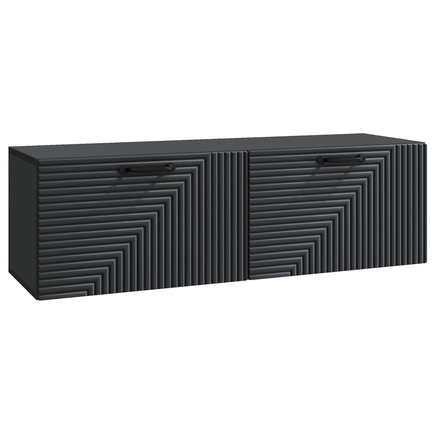 Wall-Mounted TV Cabinet Black 98 x 31 x 30 cm Engineered Wood