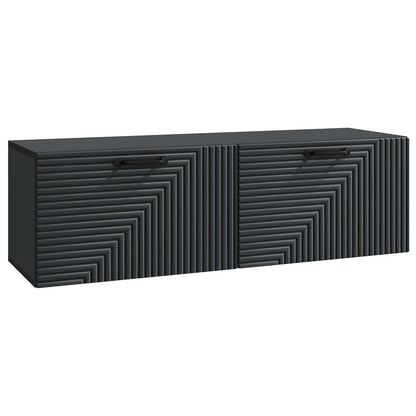 Wall-Mounted TV Cabinet Black 98 x 31 x 30 cm Engineered Wood