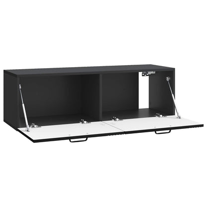 Wall-Mounted TV Cabinet Black 98 x 31 x 30 cm Engineered Wood