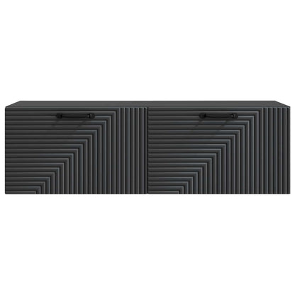 Wall-Mounted TV Cabinet Black 98 x 31 x 30 cm Engineered Wood
