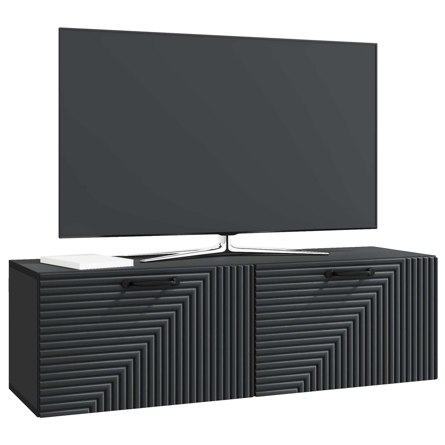 Wall-Mounted TV Cabinet Black 98 x 31 x 30 cm Engineered Wood