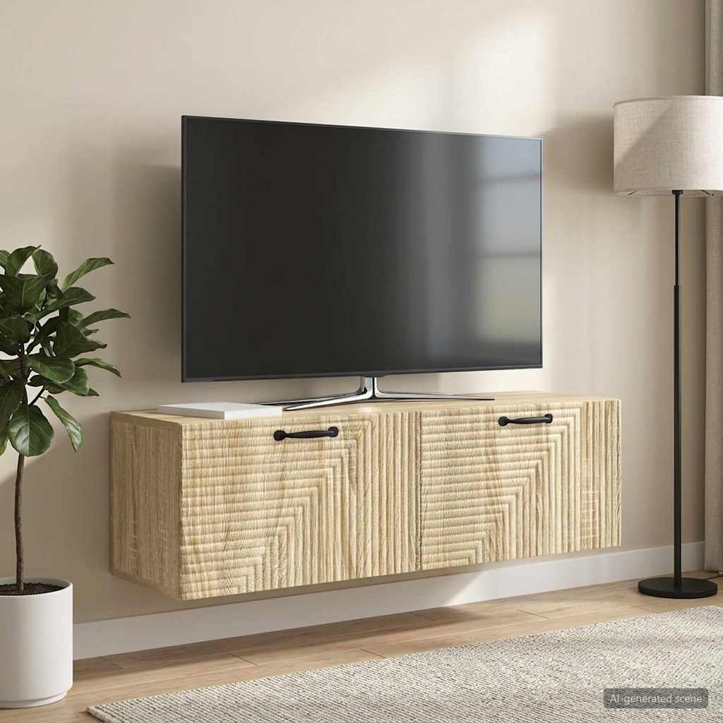 Wall-Mounted TV Cabinet Wall-mounted Sonoma Oak 98 x 31 x 30 cm