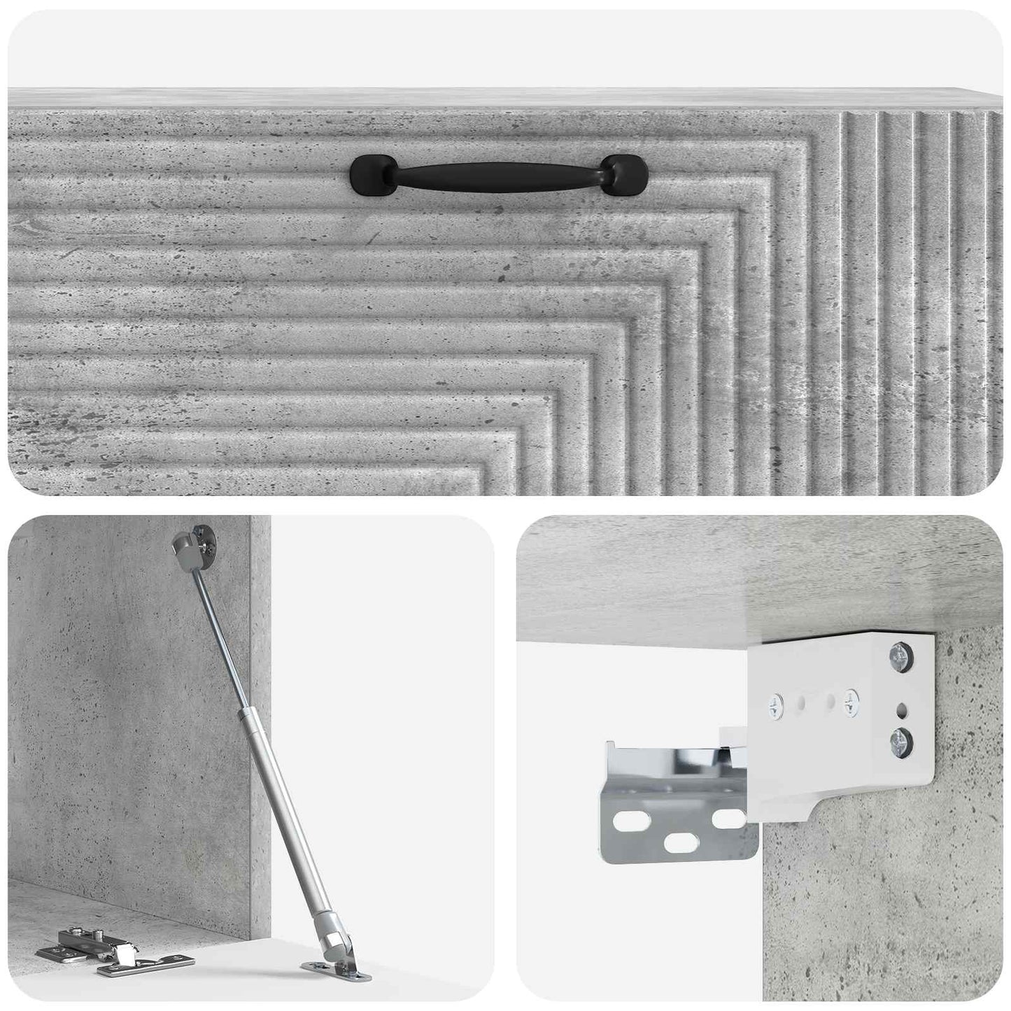 Wall-Mounted TV Cabinet Concrete Grey 98 x 31 x 30 cm