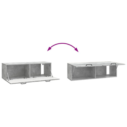 Wall-Mounted TV Cabinet Concrete Grey 98 x 31 x 30 cm