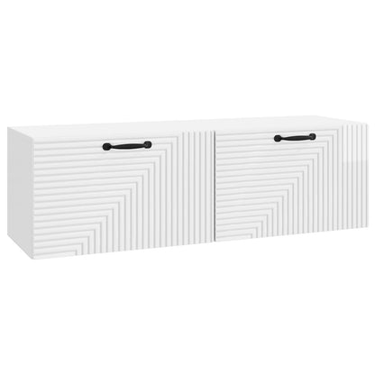 Wall-Mounted TV Cabinet High Gloss White 98 x 31 x 30 cm