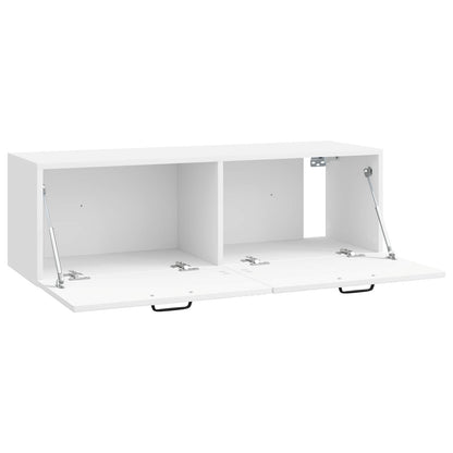 Wall-Mounted TV Cabinet High Gloss White 98 x 31 x 30 cm