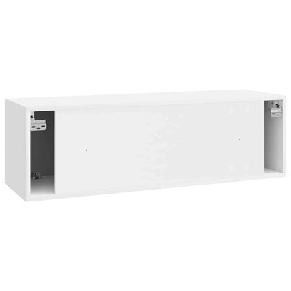 Wall-Mounted TV Cabinet High Gloss White 98 x 31 x 30 cm