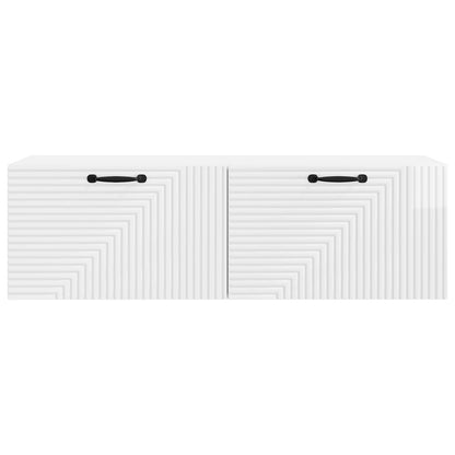 Wall-Mounted TV Cabinet High Gloss White 98 x 31 x 30 cm