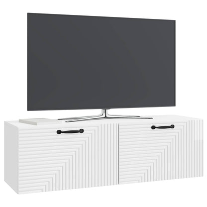 Wall-Mounted TV Cabinet High Gloss White 98 x 31 x 30 cm