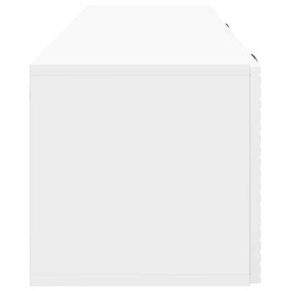 Wall-Mounted TV Cabinet High Gloss White 98 x 31 x 30 cm