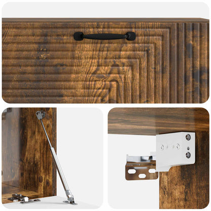Wall-Mounted TV Cabinet Wall-mounted Smoked Oak 98 x 31 x 30 cm