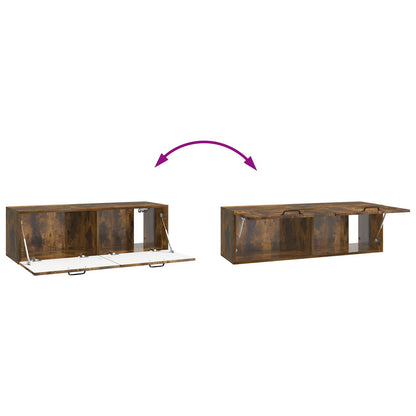 Wall-Mounted TV Cabinet Wall-mounted Smoked Oak 98 x 31 x 30 cm