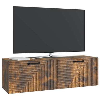 Wall-Mounted TV Cabinet Wall-mounted Smoked Oak 98 x 31 x 30 cm