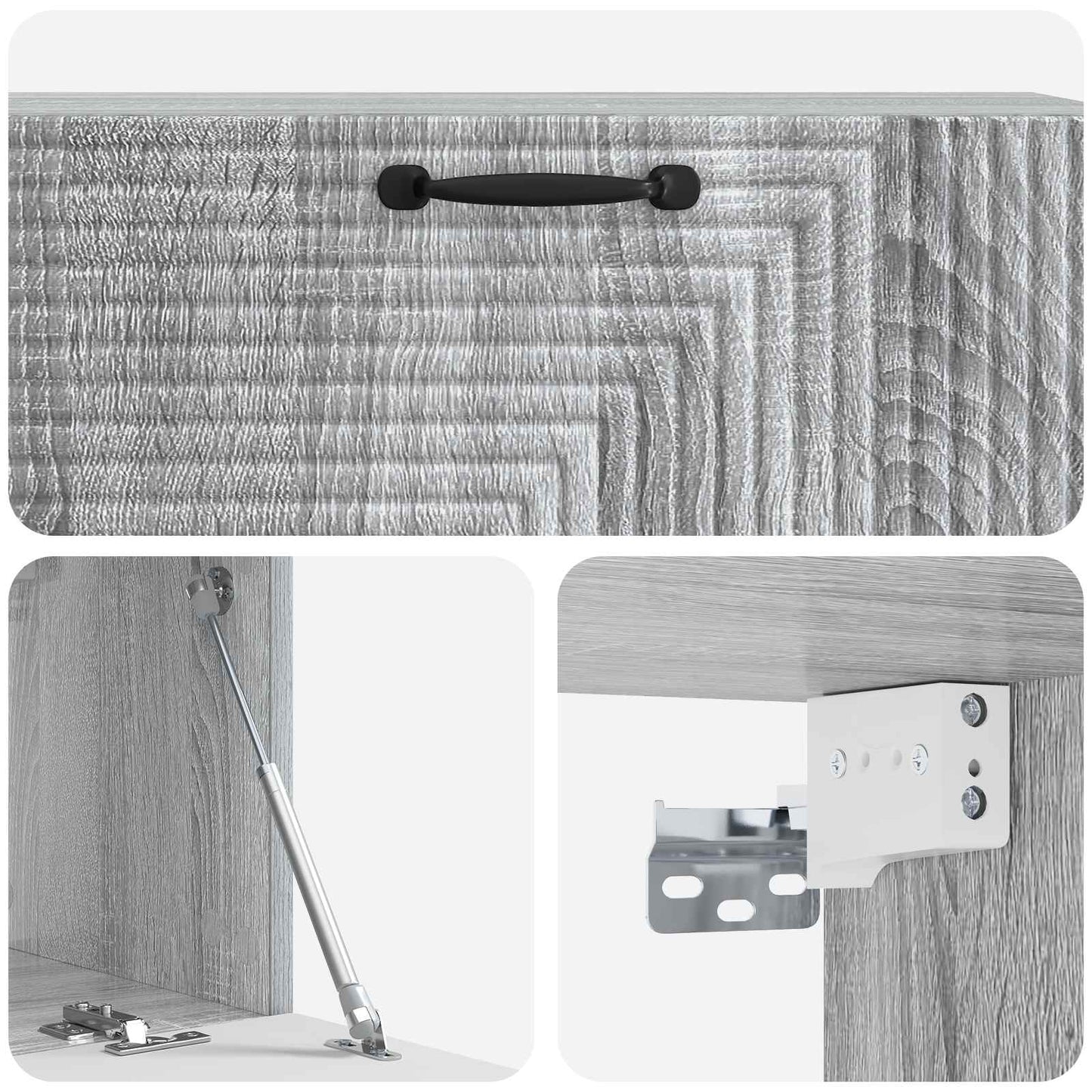 Wall-Mounted TV Cabinet Grey Sonoma 98 x 31 x 30 cm
