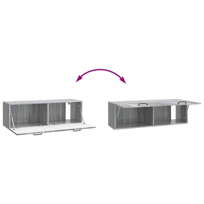Wall-Mounted TV Cabinet Grey Sonoma 98 x 31 x 30 cm