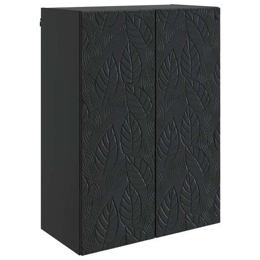 Wall-Mounted Cabinet Black 66 x 34.5 x 90 cm Engineered Wood
