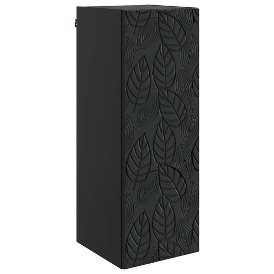 Wall-Mounted Cabinet Black 33 x 34.5 x 90 cm Engineered Wood