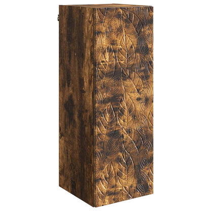 Wall-Mounted Cabinet Smoked Oak 33 x 34.5 x 90 cm