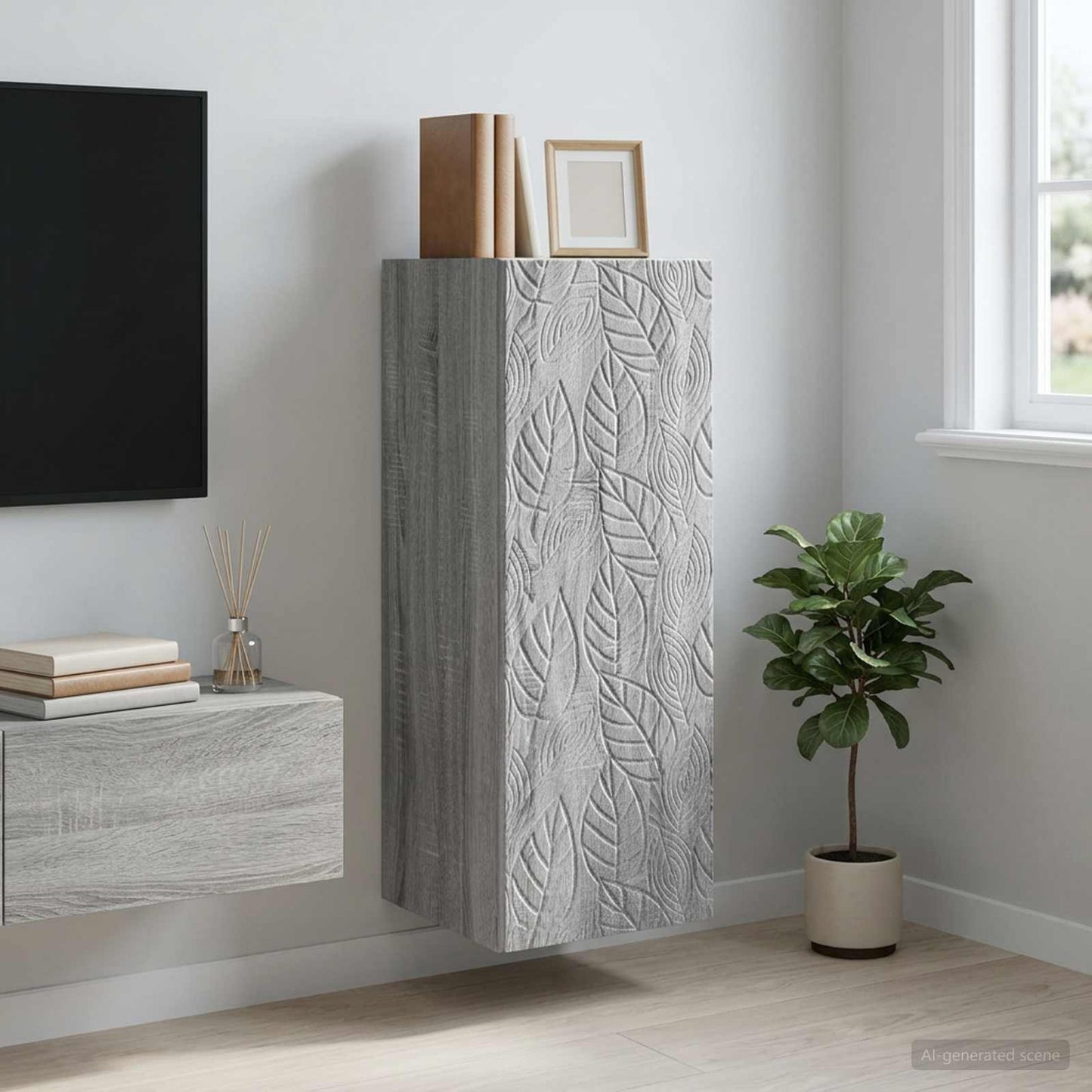 Wall-Mounted Cabinet 33 x 34.5 x 90 cm Engineered Wood