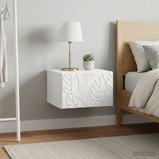 Wall-Mounted Side Table 2 pcs White 34.5 x 33 x 20 cm