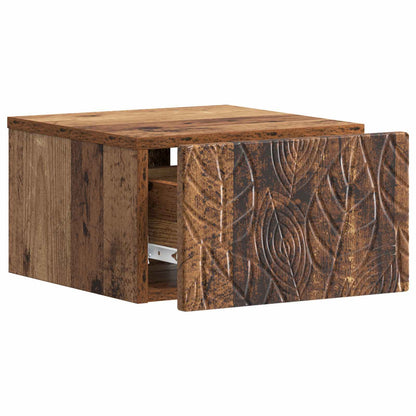Wall-Mounted Side Table Old Wood 34.5 x 33 x 20 cm