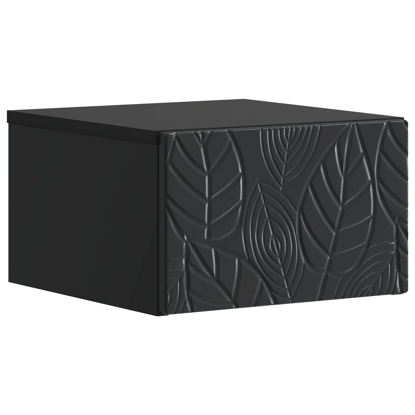 Wall-Mounted Bedside Cabinet 2 pcs Black 49 x 34.5 x 20 cm