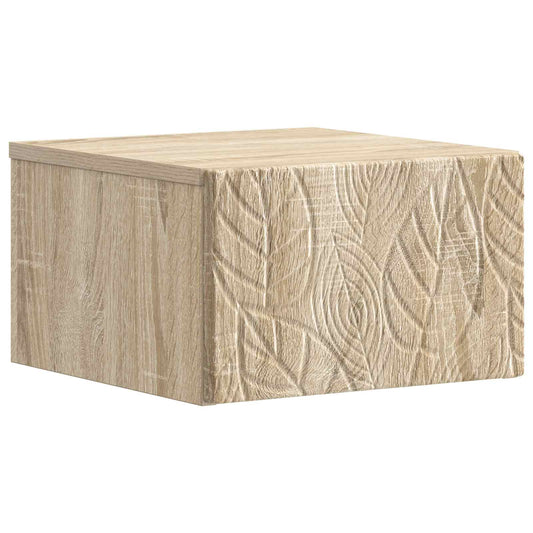 Wall-Mounted Bedside Cabinet Sonoma Oak 49 x 34.5 x 20 cm