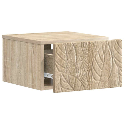 Wall-Mounted Bedside Cabinet 2 pcs Sonoma Oak 49 x 34.5 x 20 cm