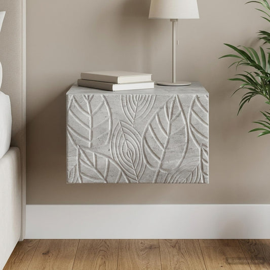 Wall-Mounted Bedside Cabinet Concrete Grey 49 x 34.5 x 20 cm