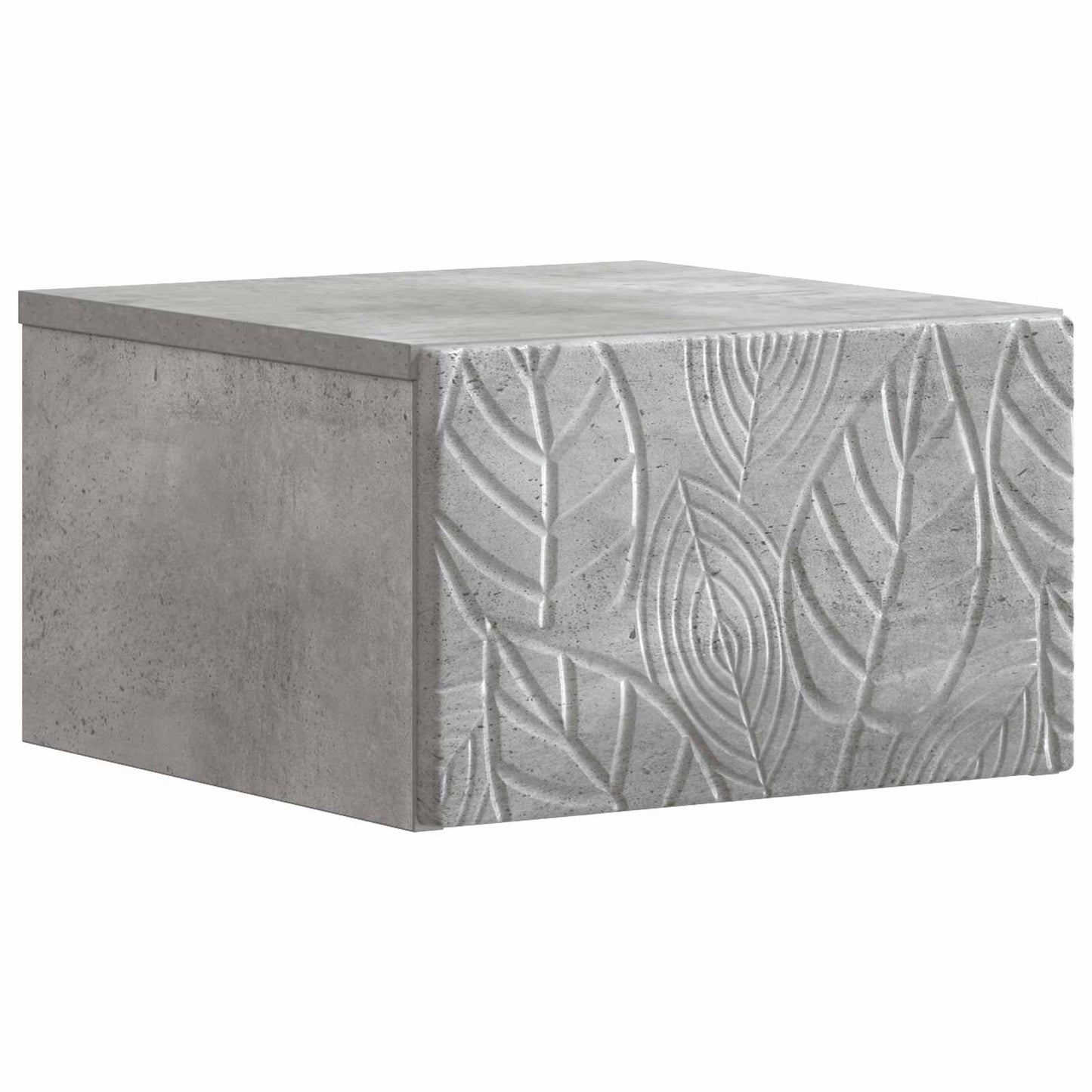 Wall-Mounted Bedside Cabinet Concrete Grey 49 x 34.5 x 20 cm