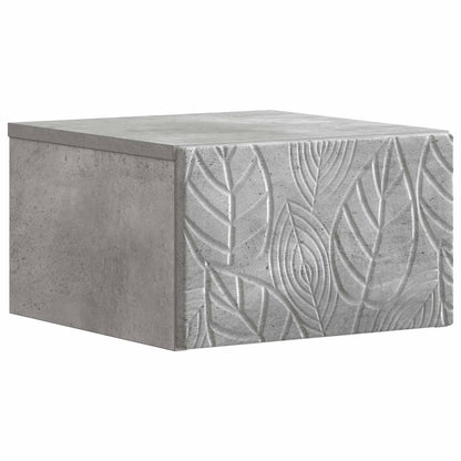 Wall-Mounted Bedside Cabinet Concrete Grey 49 x 34.5 x 20 cm