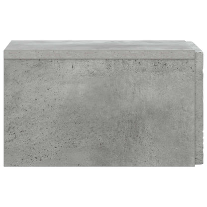 Wall-Mounted Bedside Cabinet Concrete Grey 49 x 34.5 x 20 cm