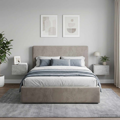 Wall-Mounted Bedside Cabinet 2 pcs Concrete Grey