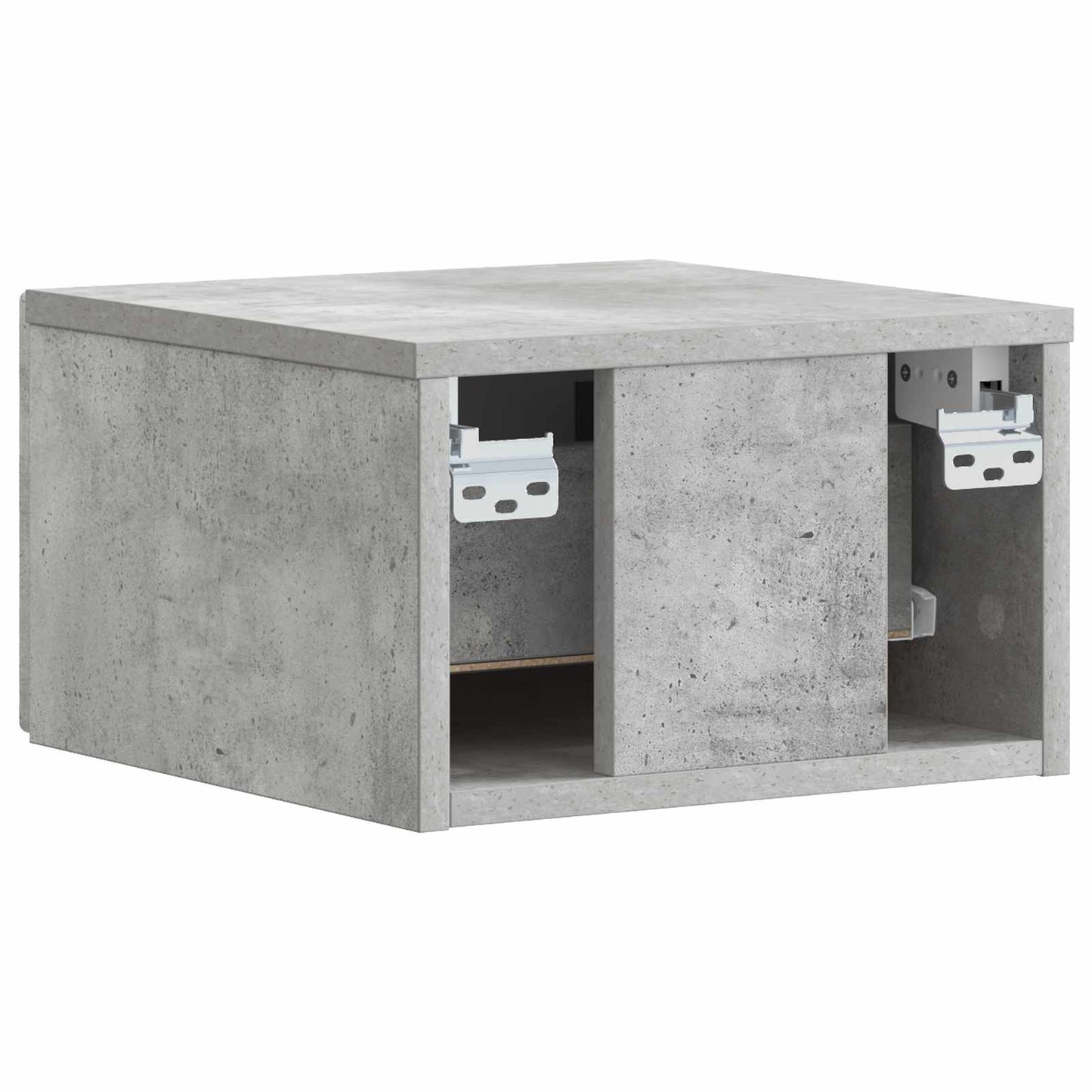Wall-Mounted Bedside Cabinet 2 pcs Concrete Grey